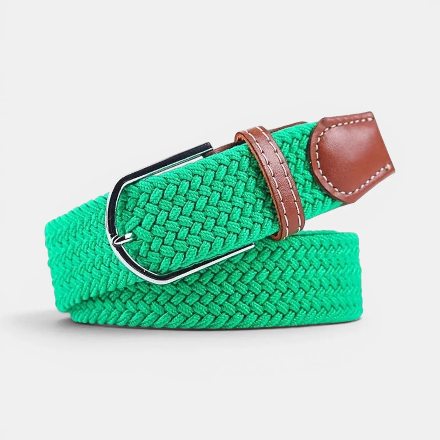 Ceinture Tressée Élastique Finition Cousue Sans Trou | Delvox La Maison de la Ceinture