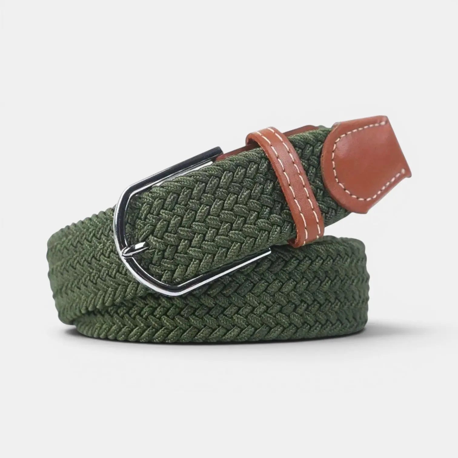Ceinture Tressée Élastique Finition Cousue Sans Trou | Delvox La Maison de la Ceinture