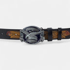 Ceinture Cuir Texturé Homme Western Boucle Ovale Aigle | Talvex La Maison de la Ceinture