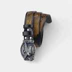 Ceinture Cuir Texturé Homme Western Boucle Ovale Aigle | Talvex La Maison de la Ceinture