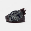 Ceinture Cuir Texturé Homme Western Boucle Ovale Aigle | Talvex La Maison de la Ceinture
