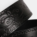 Ceinture Western Cuir Pleine Fleur Texturé Boucle Femme | Texvorn La Maison de la Ceinture