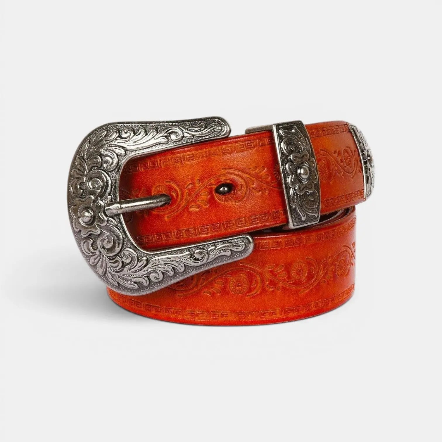 Ceinture Western Cuir Pleine Fleur Texturé Boucle Femme | Texvorn La Maison de la Ceinture