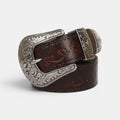 Ceinture Western Cuir Pleine Fleur Texturé Boucle Femme | Texvorn La Maison de la Ceinture