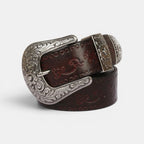 Ceinture Western Cuir Pleine Fleur Texturé Boucle Femme | Texvorn La Maison de la Ceinture