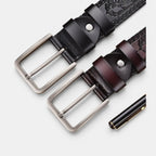 Ceinture Cuir Texturé Homme Western Motifs Floraux Ardillon | Florvex La Maison de la Ceinture