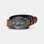 Ceinture Western Cuir Texturé Cloutée Homme Boucle Ovale | Cavtex La Maison de la Ceinture