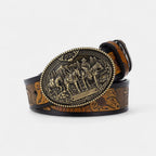 Ceinture Western Cuir Texturé Cloutée Homme Boucle Ovale | Cavtex La Maison de la Ceinture