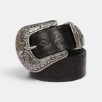 Ceinture Western Cuir Pleine Fleur Texturé Boucle Femme | Texvorn La Maison de la Ceinture