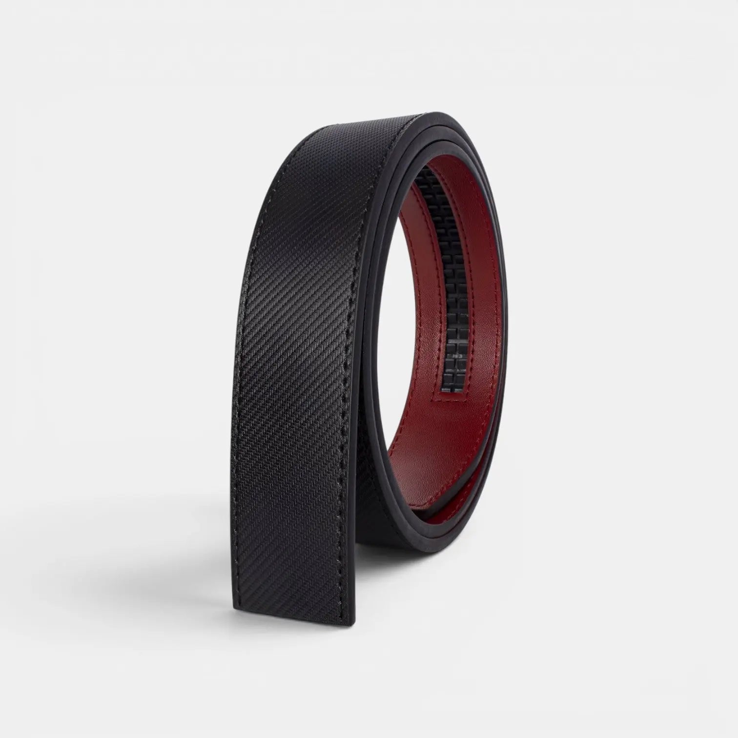 Ceinture Cuir Texturé Interchangeable Sans Boucle Homme | Stravex La Maison de la Ceinture