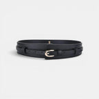 Ceinture Large Cuir Lisse Taille Haute Boucle Dorée Femme | Calvex La Maison de la Ceinture