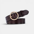 Ceinture Cuir Lisse Fine Boucle Ardillon Ronde Femme | Rondix La Maison de la Ceinture