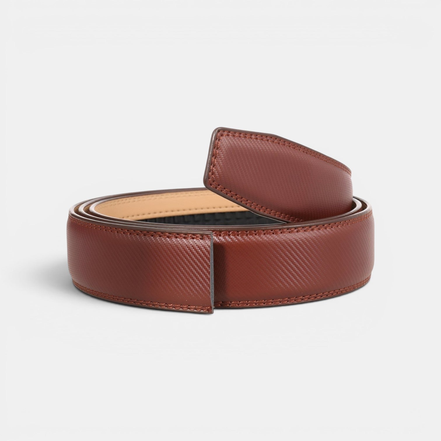 Ceinture Cuir Homme Lanière Rayée Boucle Automatique | Varkoss