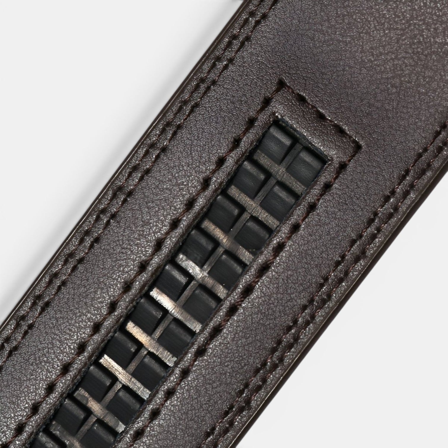 Ceinture Cuir Homme Lanière Rayée Boucle Automatique | Varkoss