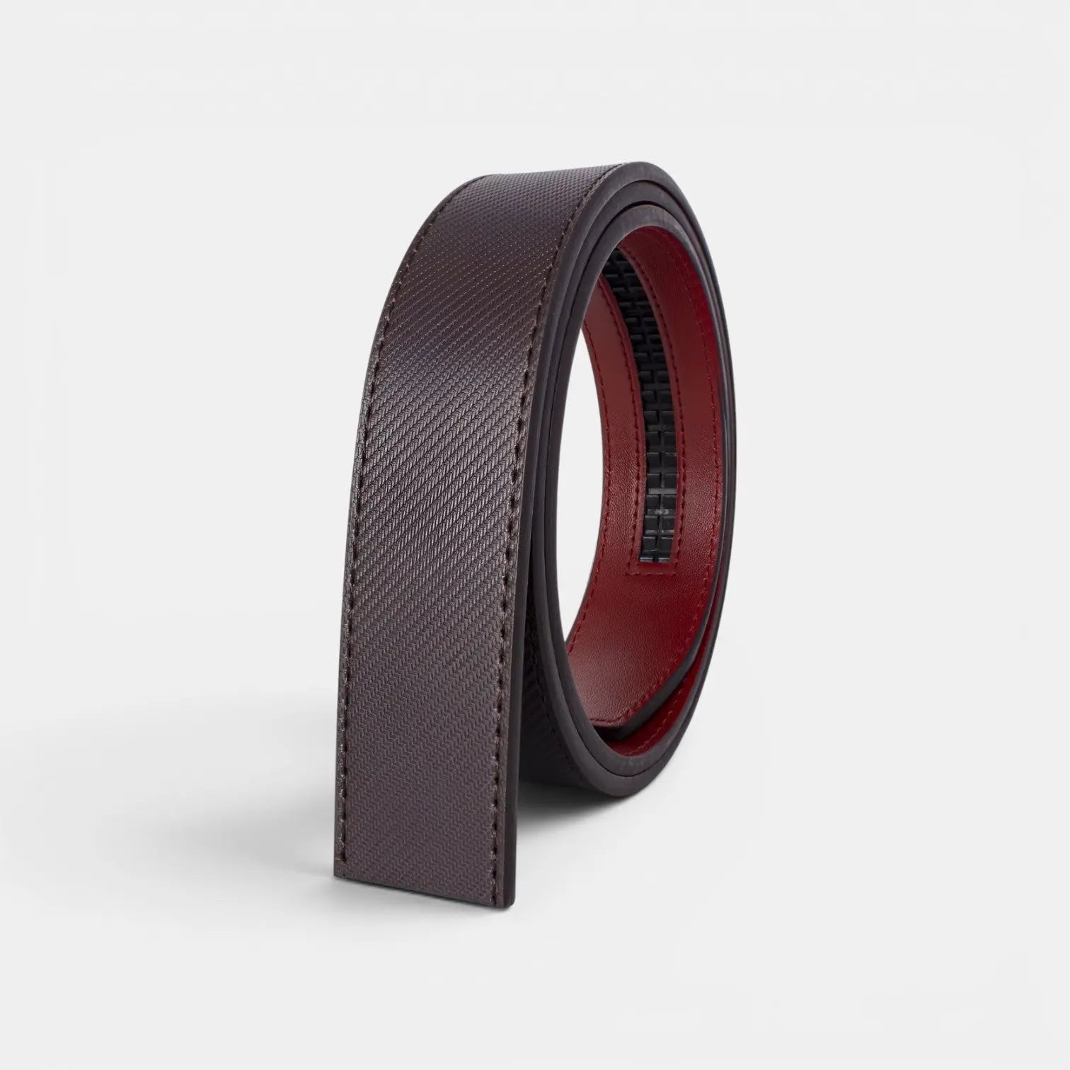Ceinture Cuir Texturé Interchangeable Sans Boucle Homme | Stravex La Maison de la Ceinture
