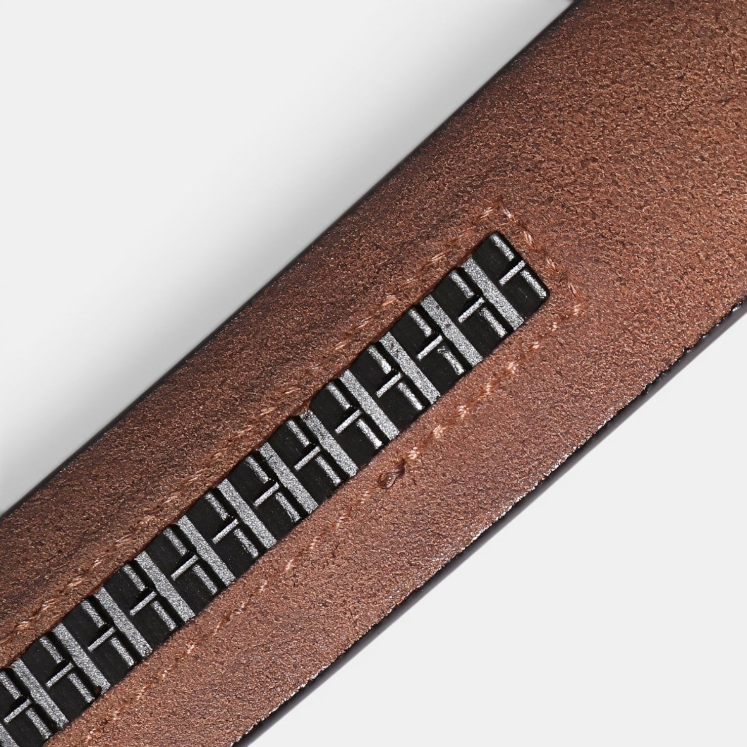 Ceinture Cuir Homme Sans Boucle Aspect Rétro Bordeaux | Vartis