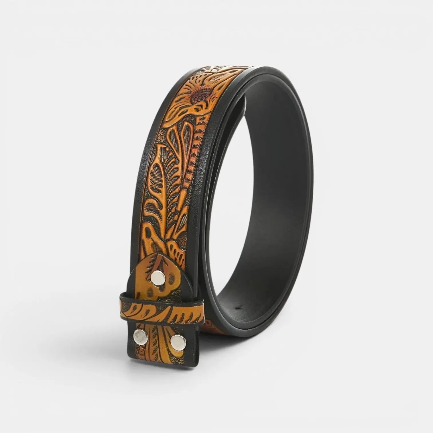 Lanière de Ceinture Cuir Texturé Homme Boucle Interchangeable | Delvox La Maison de la Ceinture