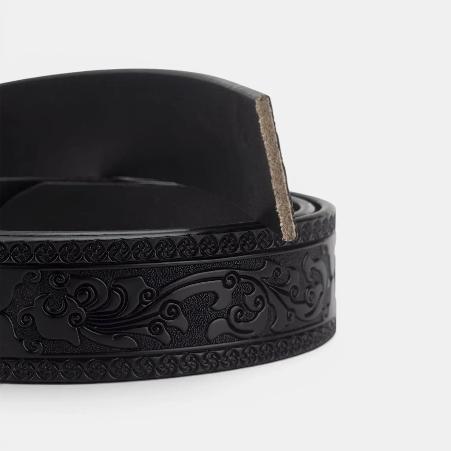 Ceinture Cuir Texturé Interchangeable Sans Boucle Homme | Dravex La Maison de la Ceinture