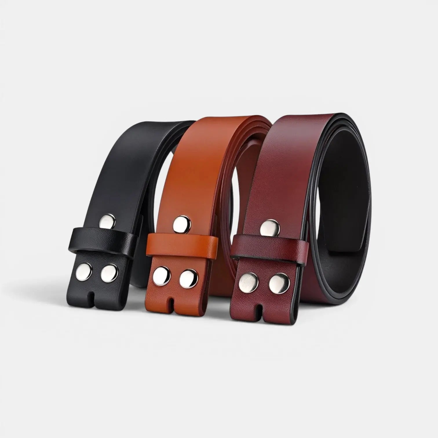Lanière de Ceinture Cuir Lisse Homme Boucle Interchangeable | Corvex La Maison de la Ceinture